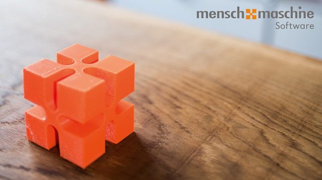 Ein Würfel der Firma Mensch und Maschine