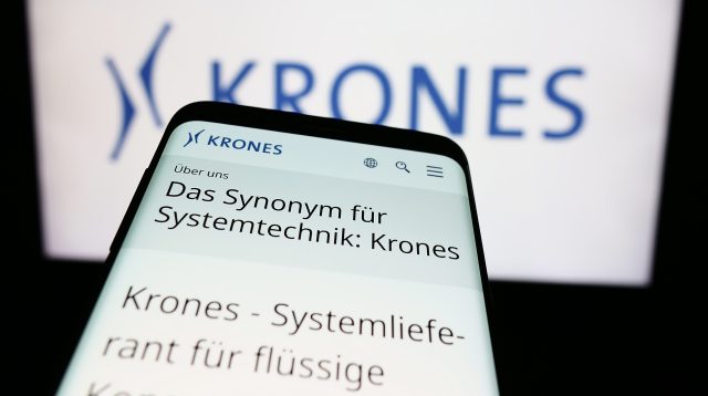 Krones AG Webseite mit Logo