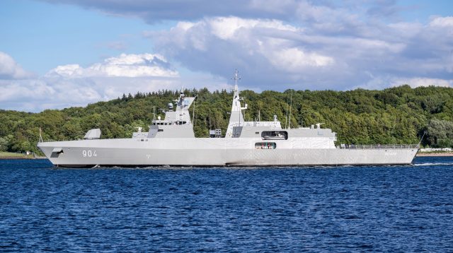 Eine der Fregatten der TKMS