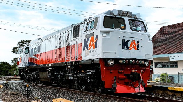 Eine Wabtec-Lokomotive im Einsatz in Asien