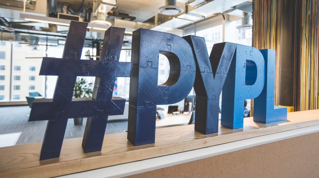 Paypal-Hashtag in New York City.
