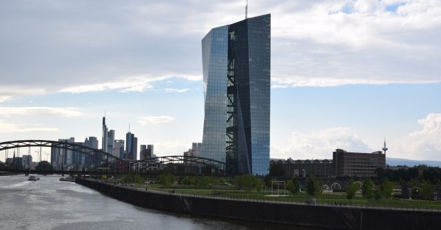 Das EZB-Gebäude in Frankfurt am Main, Deutschland