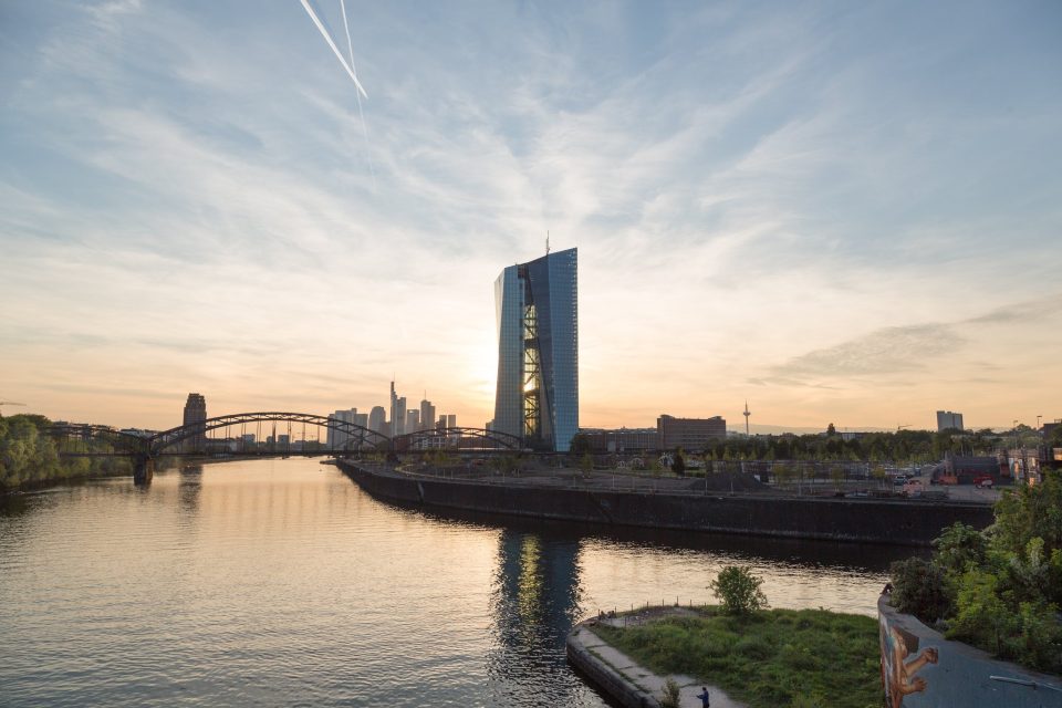 Die Europäische Zentralbank in Frankfurt am Main, Deutschland