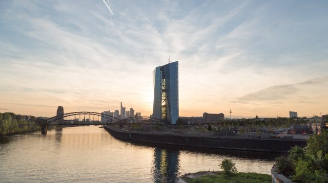Die Europäische Zentralbank in Frankfurt am Main, Deutschland