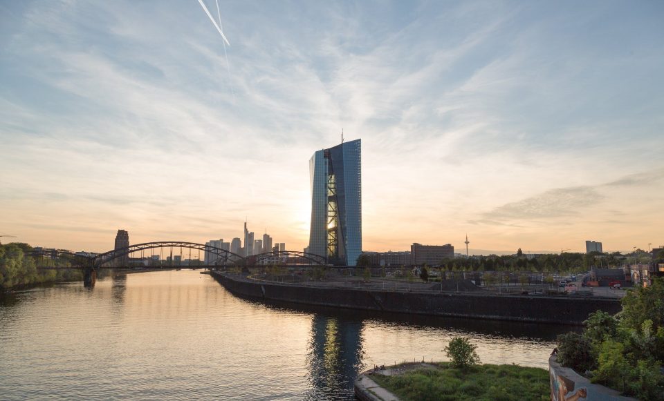 Die Europäische Zentralbank in Frankfurt am Main, Deutschland