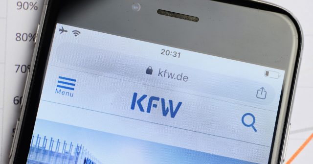 KfW Webseite auf einem Smartphone