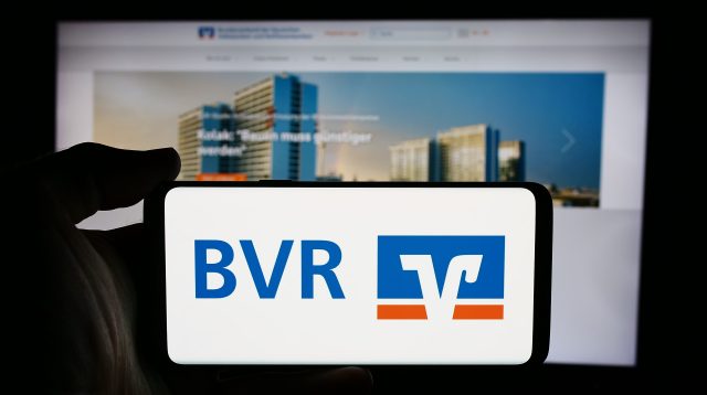 Bundesverband der Deutschen Volksbanken und Raiffeisenbanken (BVR) auf einem Smartphone