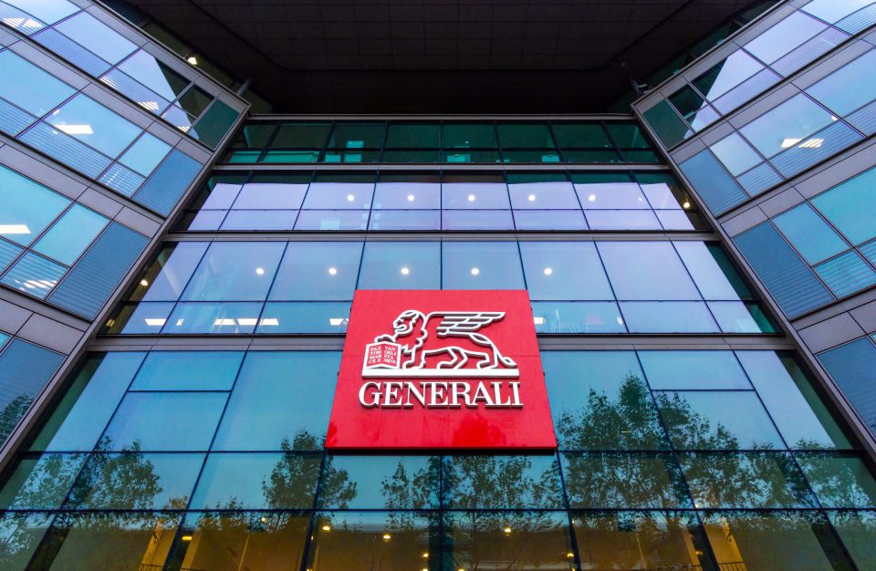 Generali Logo auf einem Gebäude in Frankreich