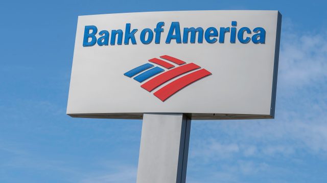 Bank of America Schild in Buffalo, New York