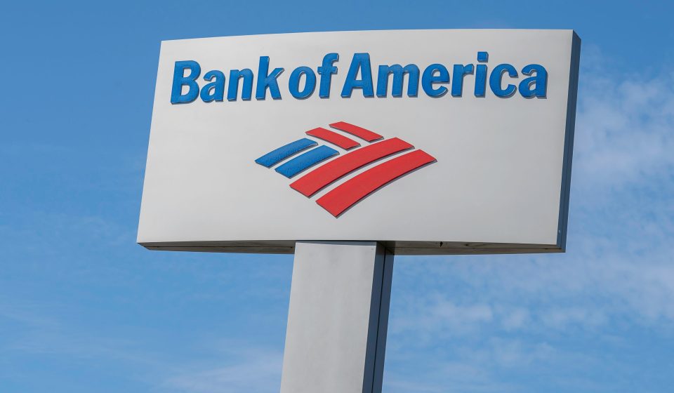 Bank of America Schild in Buffalo, New York