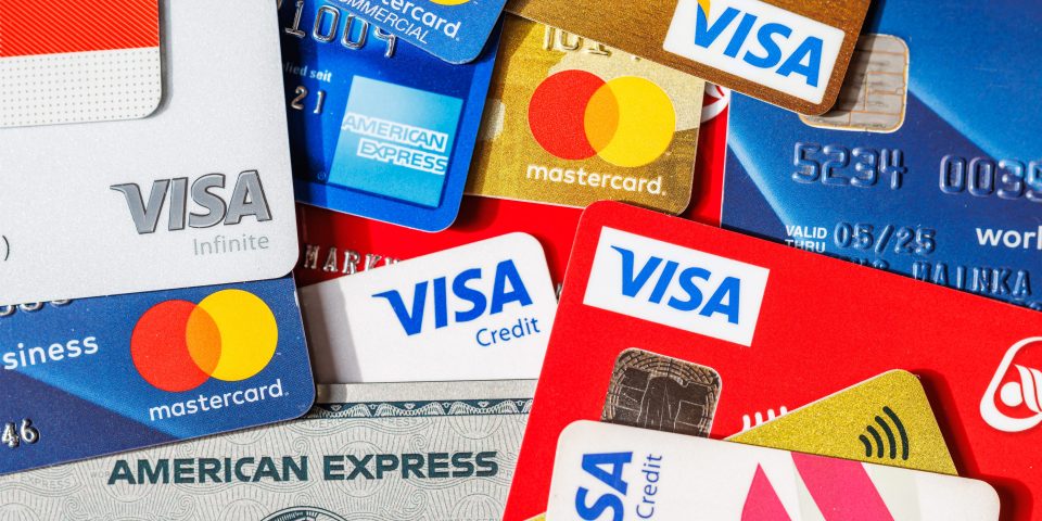 Kreditkarten verschiedener Anbieter