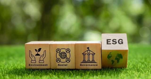 ESG Konzept als Würfel