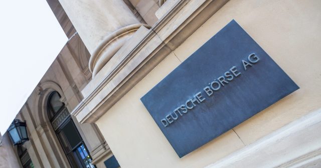 Logo der Deutschen Börse in Frankfurt am Main