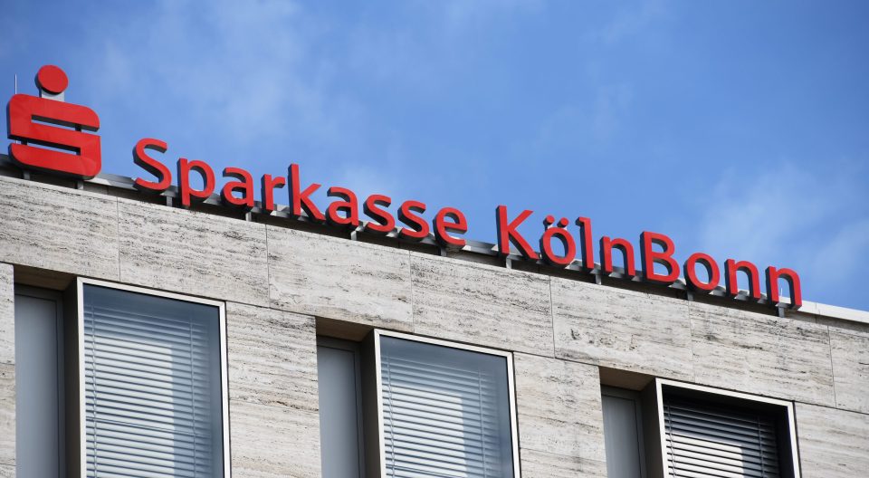 Das Logo der Sparkasse KölnBonn in Bonn, Deutschland