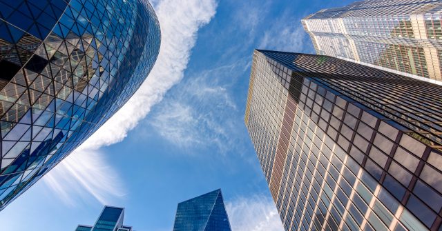 Wolkenkratzer in London, UK