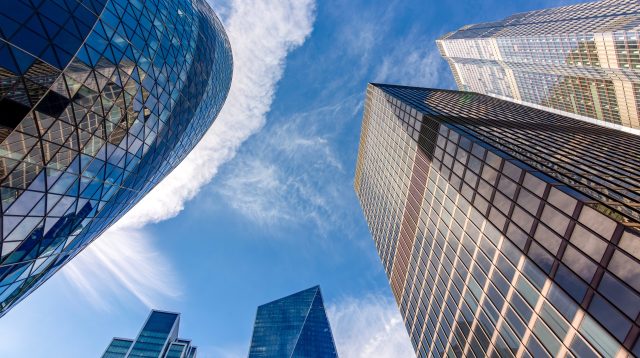 Wolkenkratzer in London, UK