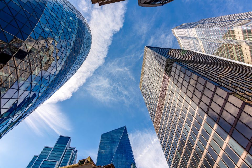 Wolkenkratzer in London, UK