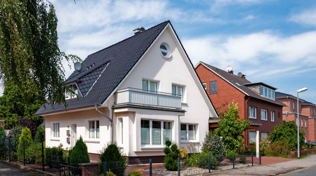 Ein weißes Haus in Deutschland