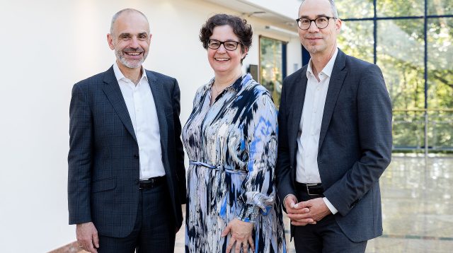Vorstand der Deutschen Aktuarvereinigung (vlnr.): Dr. Maximilian Happacher, Susanna Adelhardt & Dr. Jürgen Bierbaum