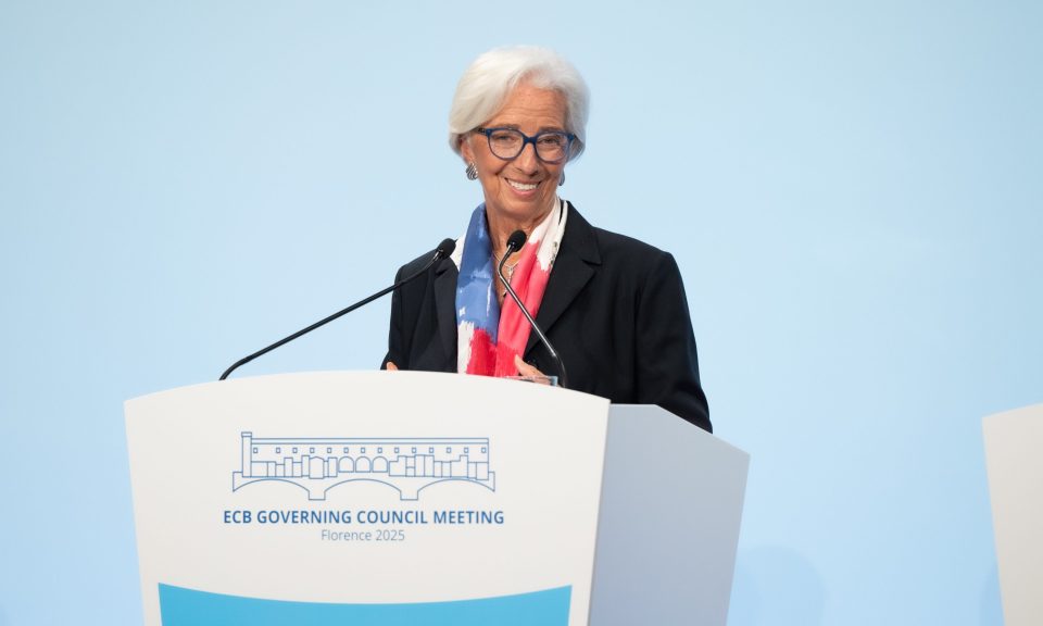 Christine Lagarde bei der EZB-Ratssitzung in Florenz