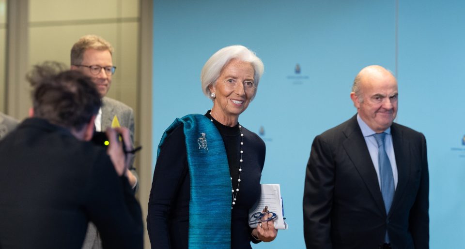 Christine Lagarde bei der heutigen Pressekonferenz in Frankfurt