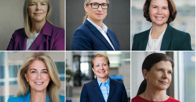 Bankchefinnen in Deutschland: Nikola Steinbock (Landwirtschaftliche Rentenbank), Marion Höllinger (HypoVereinsbank), Eva Wunsch-Weber (Frankfurter Volksbank), Ingrid Hengster (Barclays Deutschland), Isabelle Chevelard (Targobank) und Bettina Orlopp (Commerzbank)