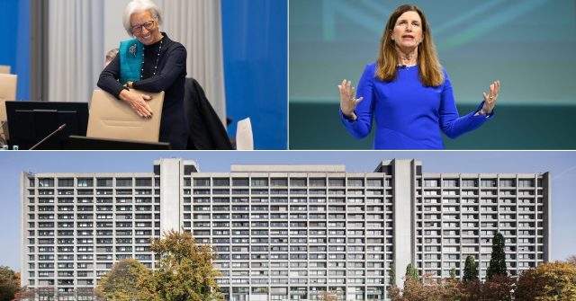 Christine Lagarde, Bettina Orlopp und das umstrittene Bundesbank-Gebäude.