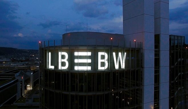 LBBW in Stuttgart bei Nacht