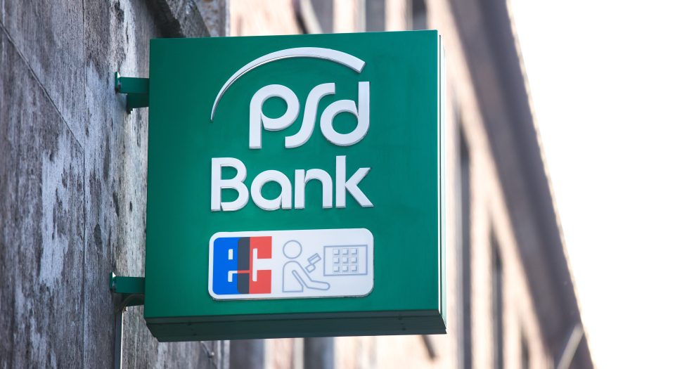 Schild einer PSD-Bank