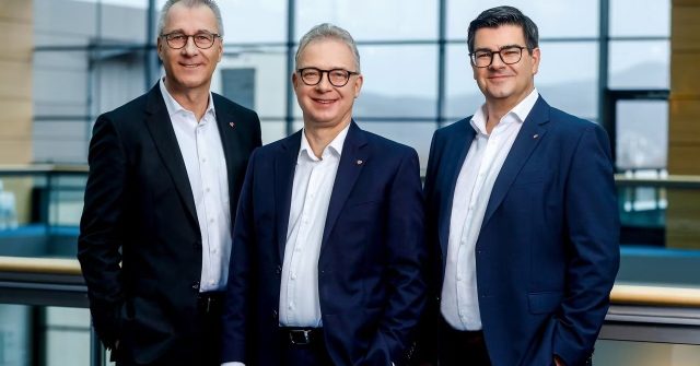 Der Vorstand der Volksbank Köln Bonn (v.l.): Volker Klein, Jürgen Pütz (Vorstandsvorsitzender), Jürgen Neutgens.