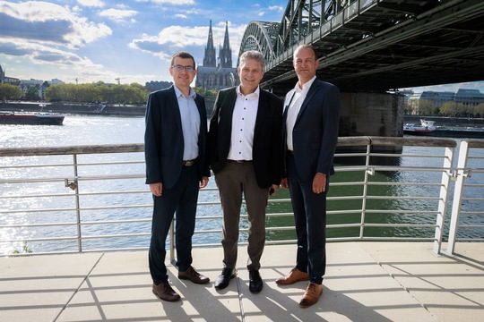 Der künftige Vorstand der DEVK Pensionsfonds-AG in Köln: Christoph Kürz, Joachim Gallus und Oliver Wagner (von links).