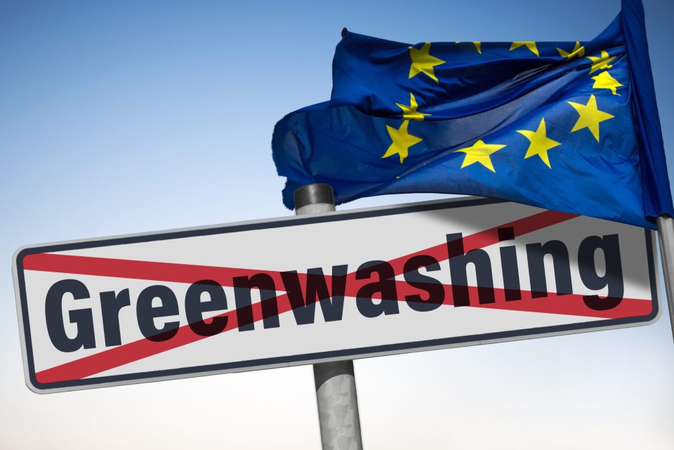 Nein zum Greenwashing in der EU.