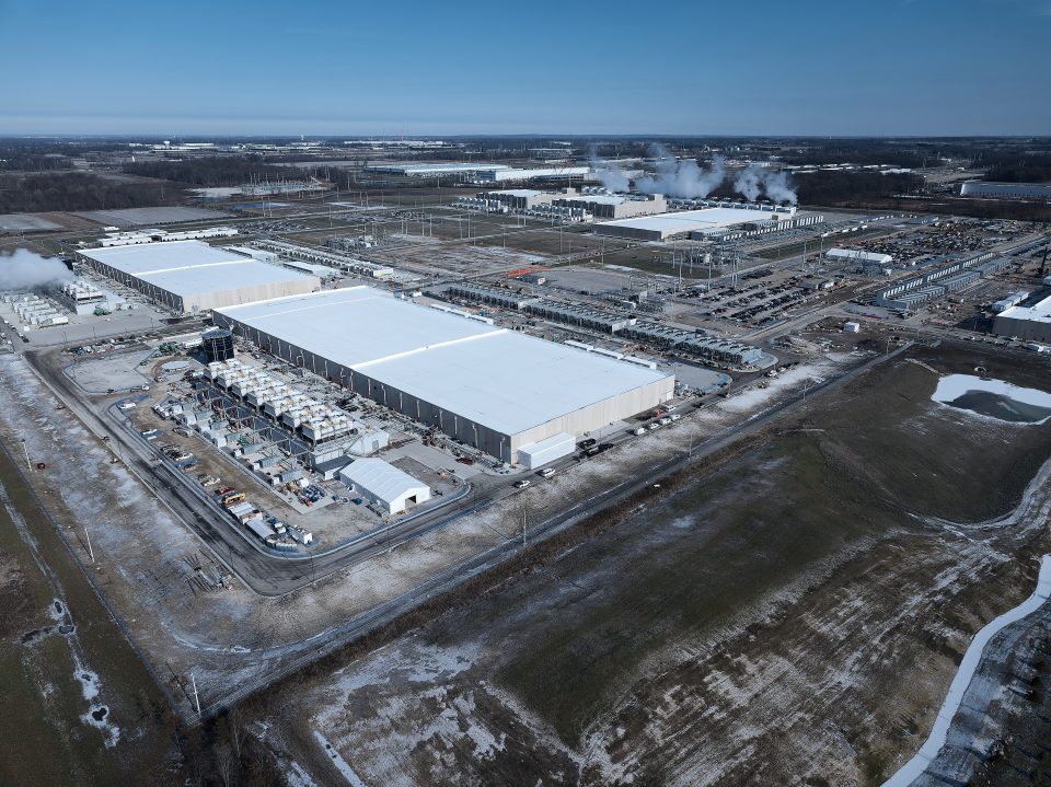 Luftaufnahme  des Google Rechenzentrumsstandorts in New Albany in Central Ohio.