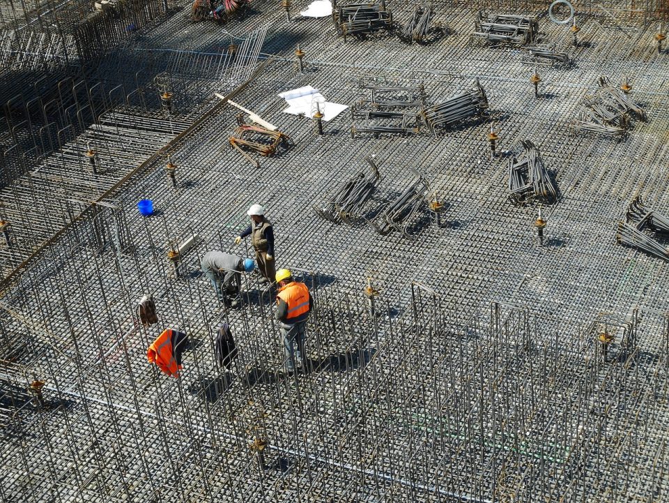 Arbeiter auf einer Baustelle